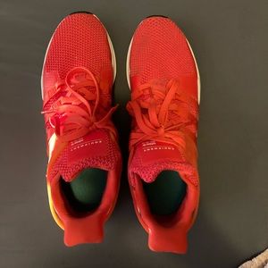 Adidas size 10 fire red shoes